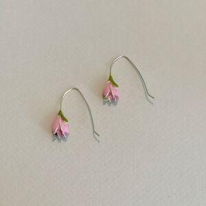 Flower drop earrings M862